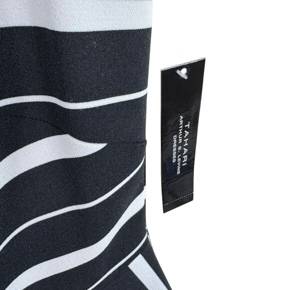 Tahari ASL NWT Colorful Striped Knee Length Fit & Flare Sleeveless Dress Size 10 - Picture 7 of 9